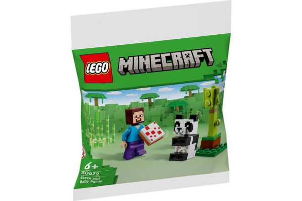 LEGO Minecraft Steve ve Yavru Panda