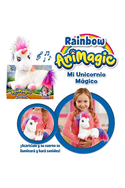 Animagic Gökkuşağı Unicorn Parlayan Peluş