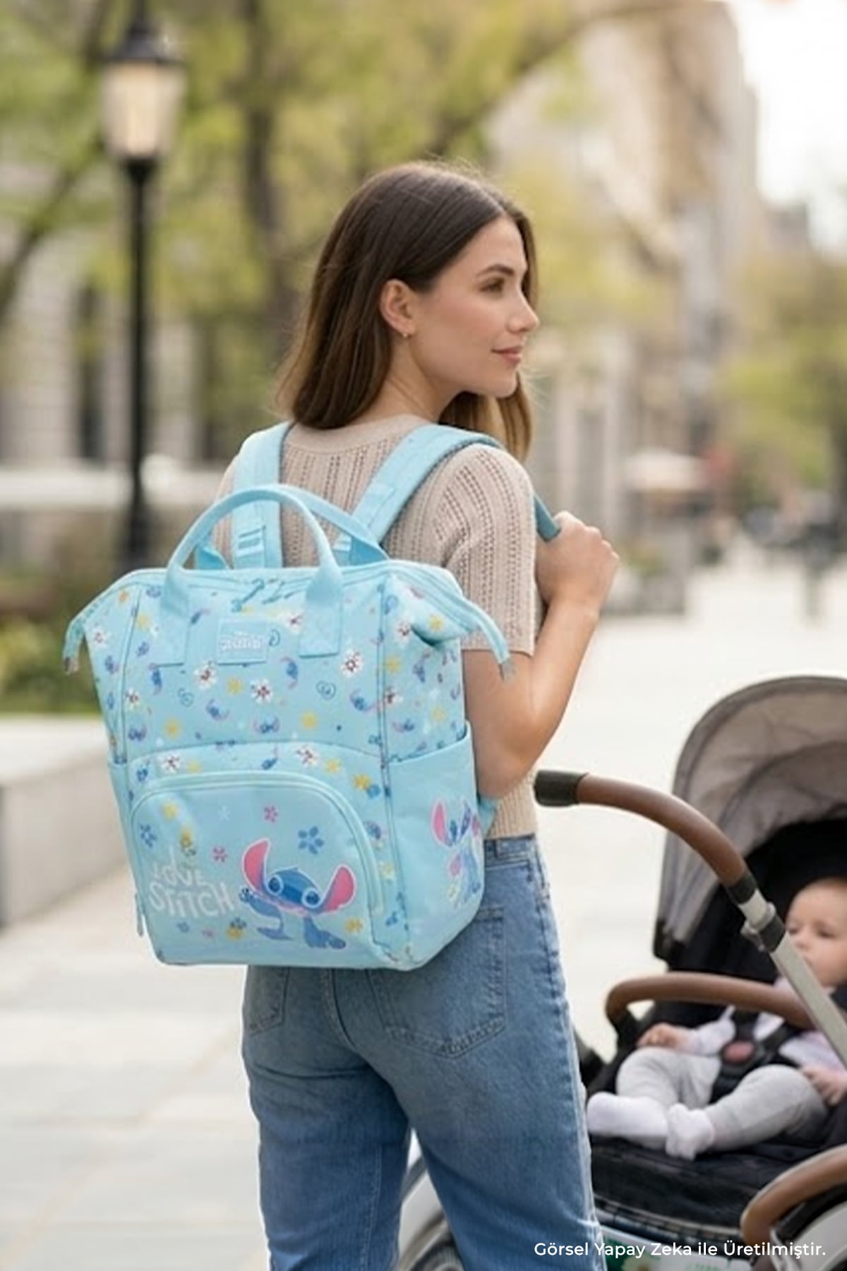 Stitch S Love Anne Bebek Çantası