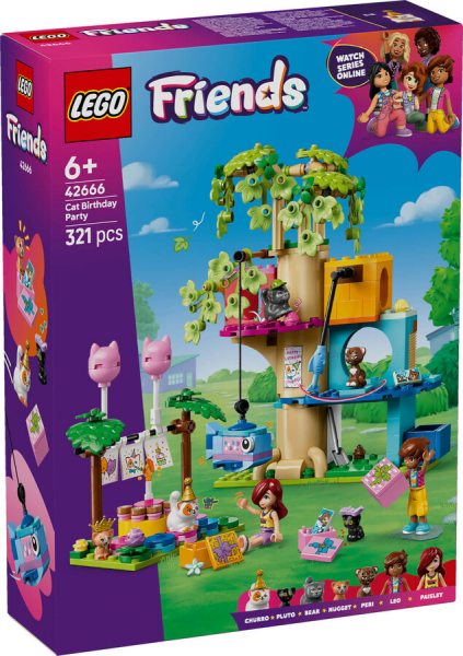LEGO Friends Kedi Doğum Günü Partisi ve Ağaç Ev 42666