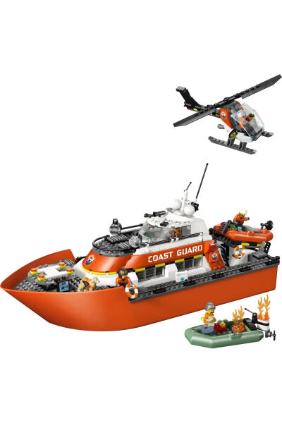 LEGO City Sahil Güvenlık Kurtarma Botu ve Helikopteri 60504