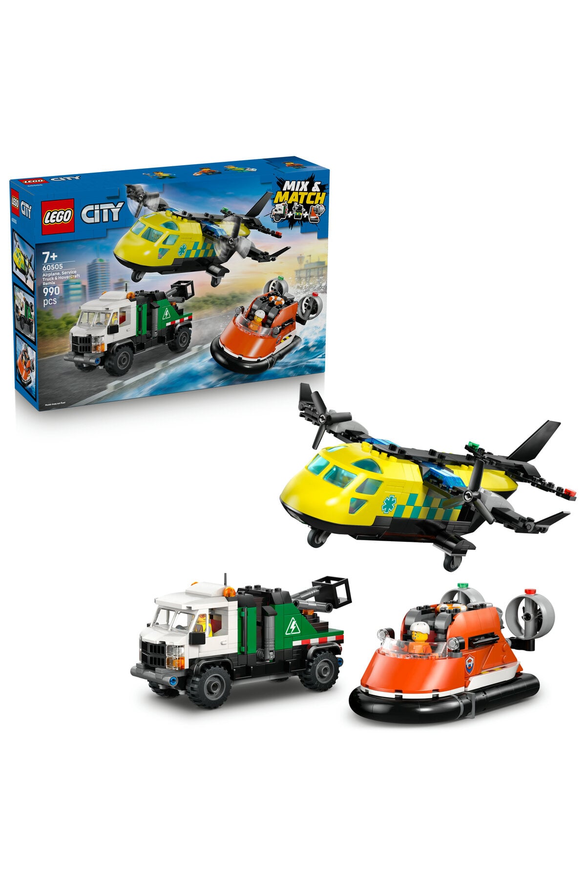 LEGO City Uçak Servis Kamyonu ve Hoverkraft Karışımı 60505