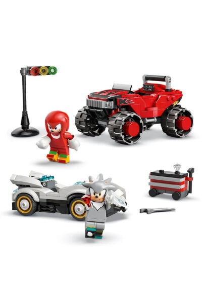 LEGO Sonic The Hedgehog Silver'ın Arabası Knuckles'ın Arabasına Karşı 77118