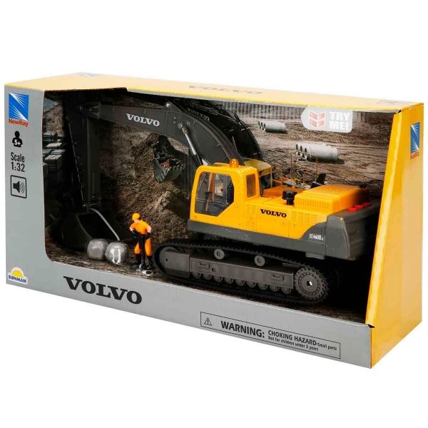 Volvo Sesli ve Işıklı Ekskavatör 1:32