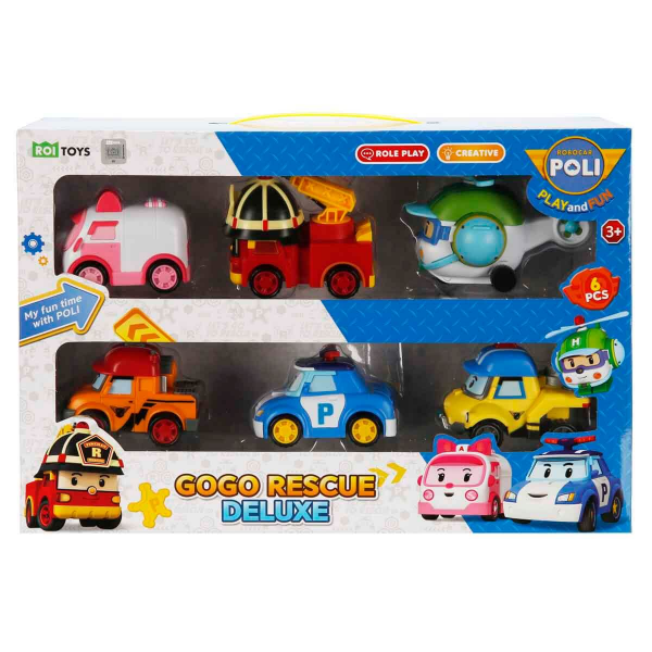 Robocar Poli Gogo Rescue Deluxe 6lı Set