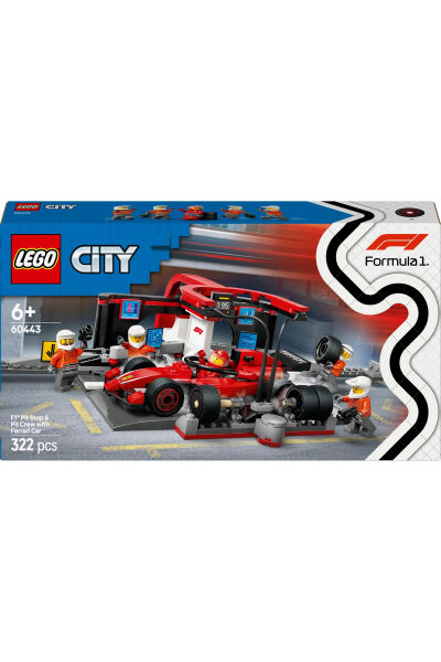 LEGO City Ferrari Arabalı F1 Pit Stop ve Pit Ekibi 60443