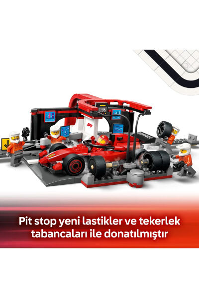 LEGO City Ferrari Arabalı F1 Pit Stop ve Pit Ekibi 60443