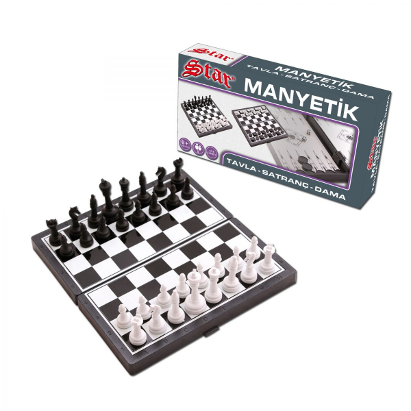 Star Manyetik Satranç Tavla Dama Set 3lü