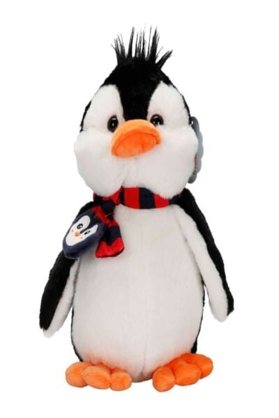 Atkılı Oturan Peluş Penguen 32 cm