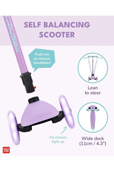BOLDCUBE Teeny 3T LED Işıklı Scooter Lila