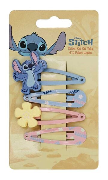 Stitch Çıt Çıt Toka Waves 4lü