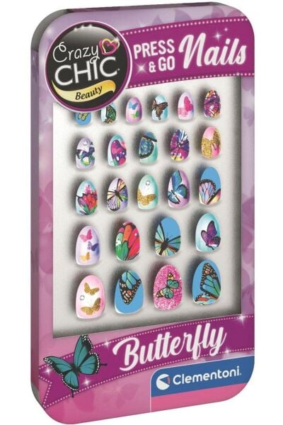 Crazy Chic Tak Git Tırnaklar Kelebek