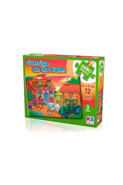 Sunrise On The Farm Dev Puzzle 12 Parça