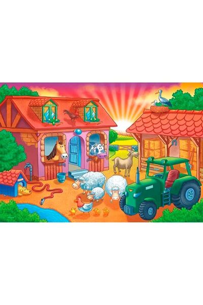 Sunrise On The Farm Dev Puzzle 12 Parça