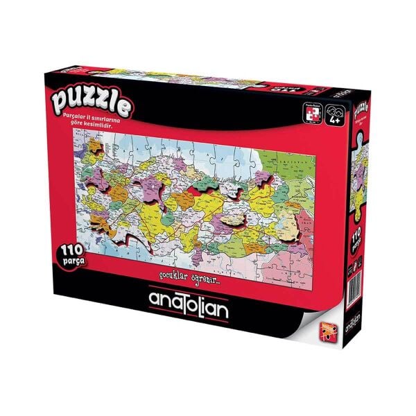 Anatolian Puzzle 110 Parça Türkiye İller Haritası