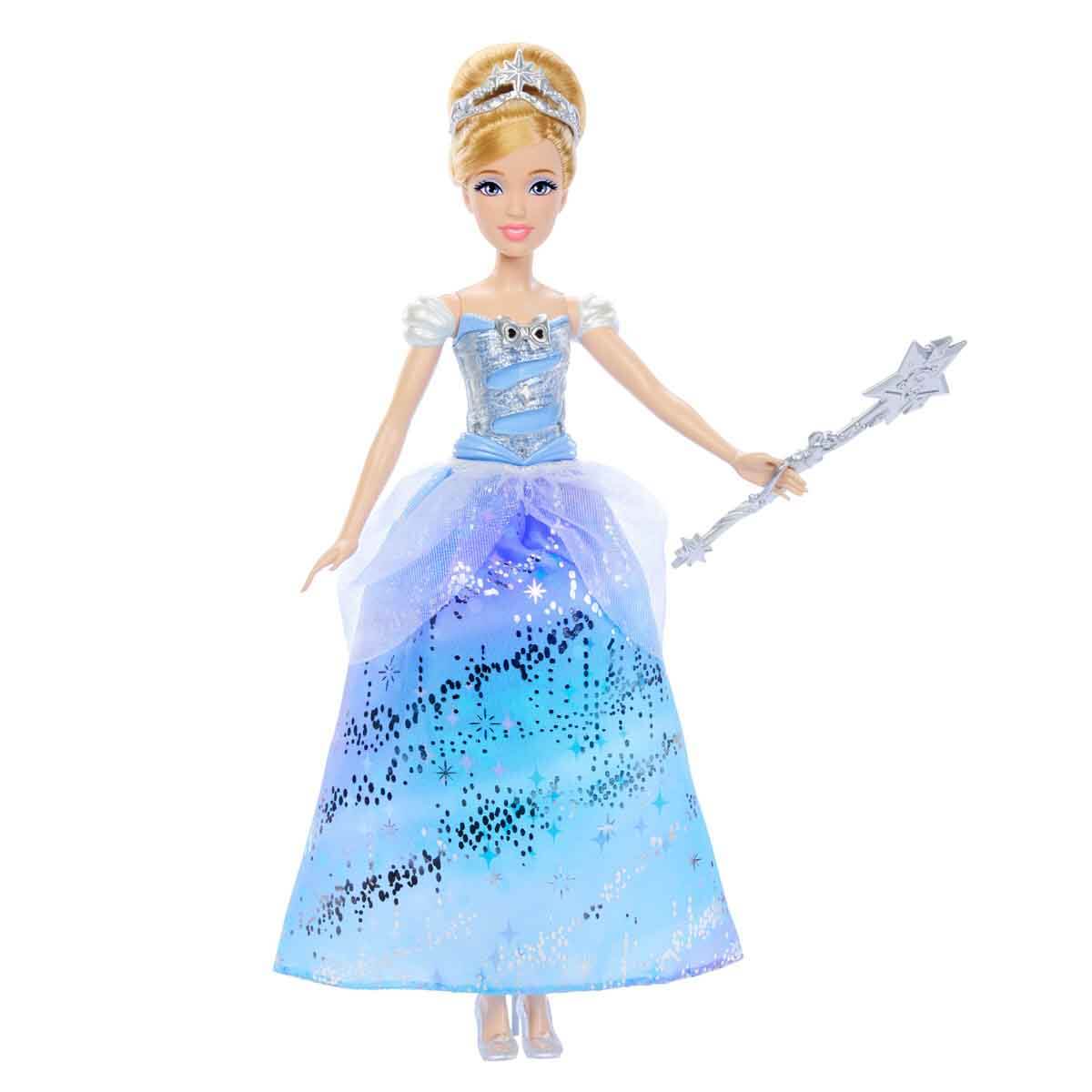 Sesli Ve Işıklı Disney Prensesi Balo Elbiseli Cindirella JBF94