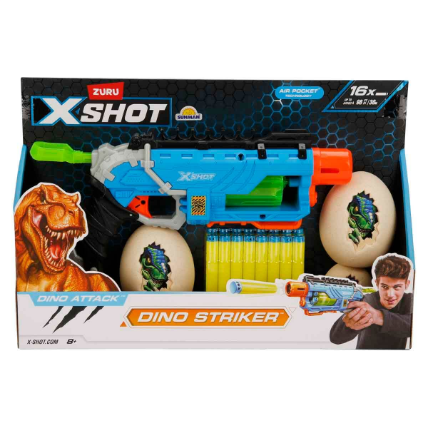 X Shot Dino Attack Sünger Dart Atıcı Seti 16lı