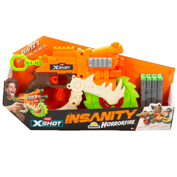 X Shot Insanity Reaper Sünger Dart Atıcı 8li