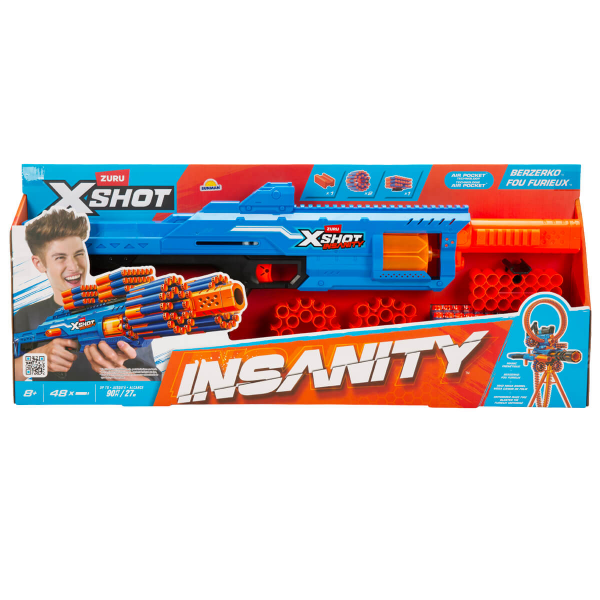 X Shot Insanity Berzerko Sünger Dart Atıcı 48li