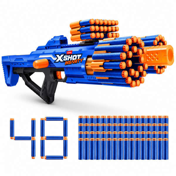 X Shot Insanity Berzerko Sünger Dart Atıcı 48li