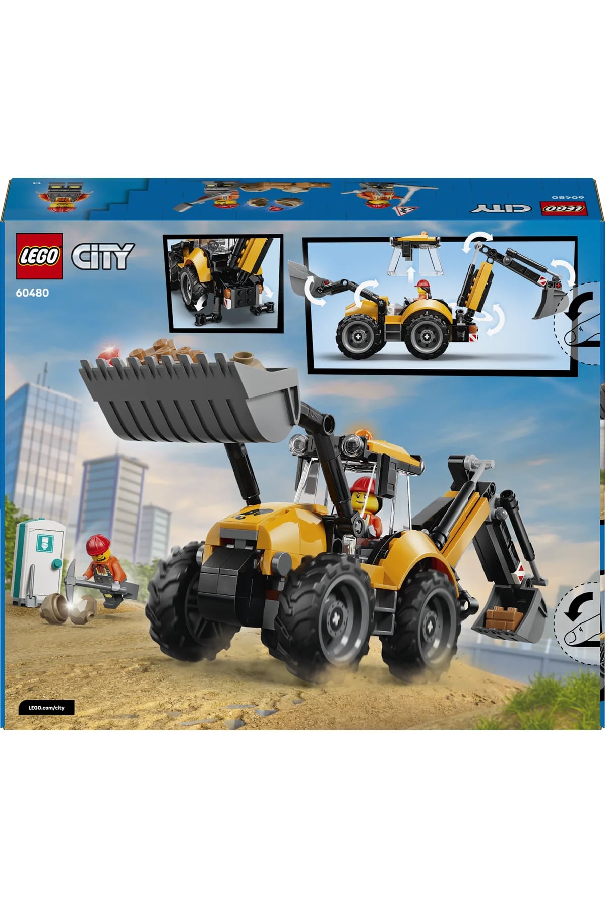 LEGO City Sarı Kazıcı Yükleyici İnşaat Oyuncağı 60480