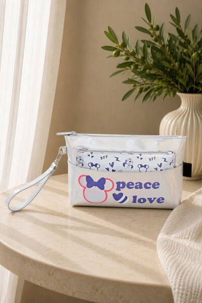 Minnie Mouse Peace Love El Çantası 2li